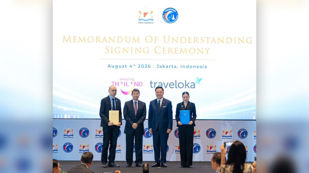 Thai Prime Minister Anutin Charnvirakul witnesses the TAT and Traveloka MOU ceremony in Jakarta.