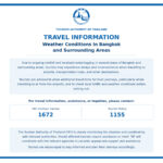 Weather and travel conditions in Bangkok and surrounding areas – Visitor information