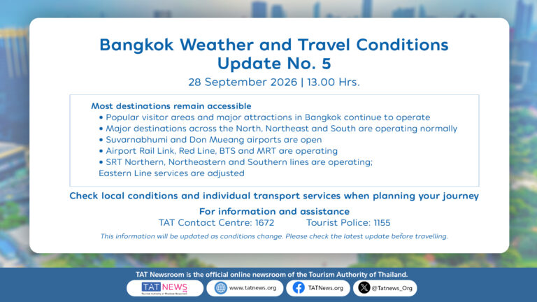 Weather and travel conditions in Bangkok and surrounding areas – Visitor information Update 5