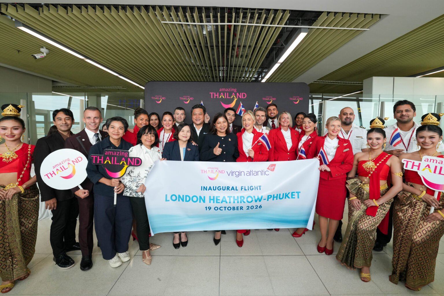 TAT welcomes Virgin Atlantic inaugural London Heathrow–Phuket flight