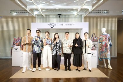 TAT and Jim Thompson representatives launch the Amazing Thailand x Jim Thompson Thai silk collection in Bangkok