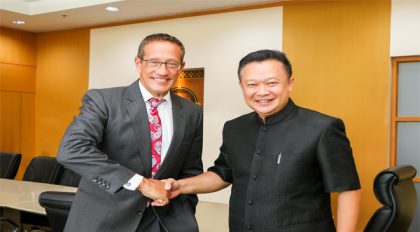 CNN’s Anchor Richard Quest pays courtesy visit to TAT Governor