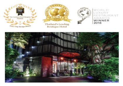 Continent Hotel in Bangkok picks up three international awards