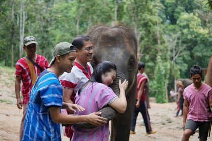 Ethical Elephant Minister Weerasak Kowsurat and family