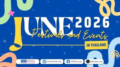 June 2026 festivals and events in Thailand calendar by TAT News featuring colourful event graphics