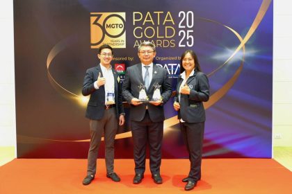 TAT representatives with PATA Gold Awards 2025 trophies