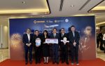 Officials mark the launch of Sun PhuQuoc Airways’ Bangkok–Phu Quoc service with a BKK–PQC route sign.
