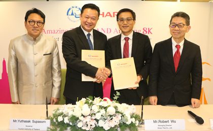 TAT and Sharp Corporation sign MOU to co-promote ‘Amazing Thailand Amazing 8K’ 1
