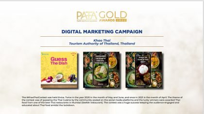 Thailand wins two PATA Gold Awards 2022
