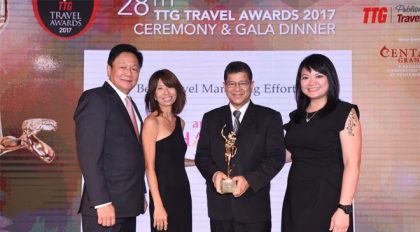 TAT wins TTG Travel Awards 2017 for Best Travel Marketing Effort
