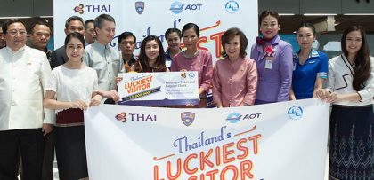 TAT welcomes the thirteen millionth tourist to Thailand as “Thailand’s Luckiest Visitor” on 13 June