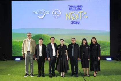 Thailand Tourism Authority executives at the Thailand Tourism Next 2026 strategy launch, presenting a value-led and sustainable tourism vision.