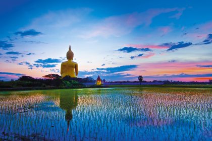 The Buddha image in Wat Muang, Ang Thong
